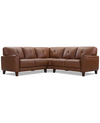 Ashlinn 3-Pc. Leather L Sectional, Exclusively at Macy's