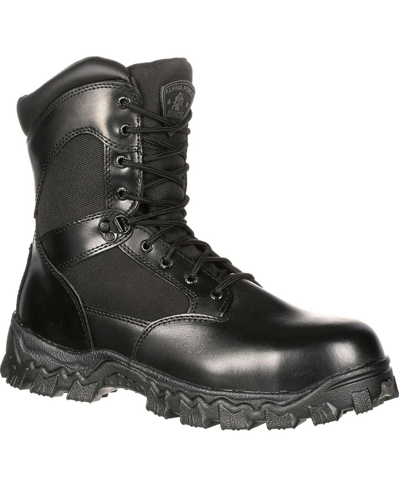 Rocky Men's Alpha Force Zipper Waterproof Public Service Boot