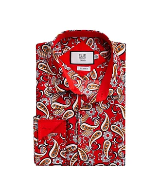 Elie Balleh Big Boys Paisley Sport Slim Fit Shirt