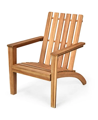 Gymax Patio Lounge Chair Outdoor Wooden Adirondack Chair w/ Armrest
