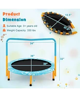 36 Inch Kids Trampoline Mini Rebounder with Full Covered Handrail