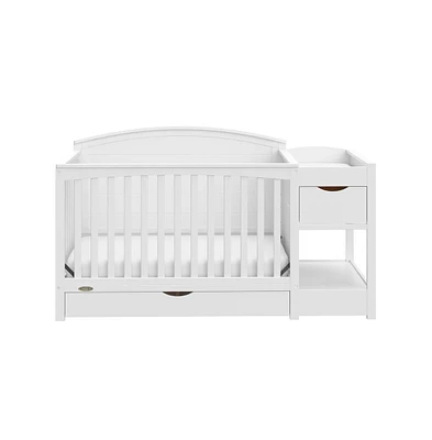 Graco Bellwood 5-in-1 Convertible Crib & Changer with Drawer (White)