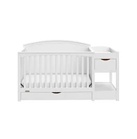 Graco Bellwood 5-in-1 Convertible Crib & Changer with Drawer (White)