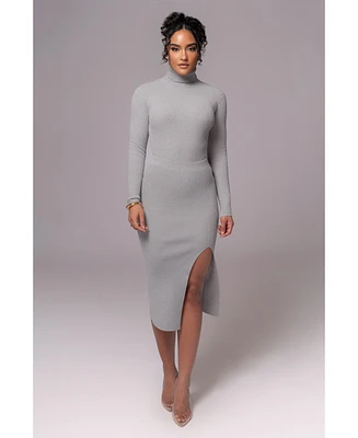 Jluxlabel Women's Grey Cardinal Essential Knit Skirt