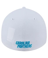 New Era Men's White Carolina Panthers Main 39THIRTY Flex Hat