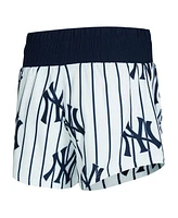 Concepts Sport Women's 2-Piece White New York Yankees Pinstripe Record Tank and Shorts Set