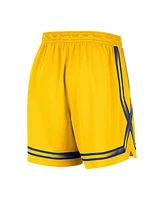 Nike Women's Gold Golden State Warriors Courtside Fly Crossover Performance Shorts