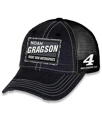 Checkered Flag Sports Men's and Women's Black Noah Gragson Vintage Patch Trucker Adjustable Hat