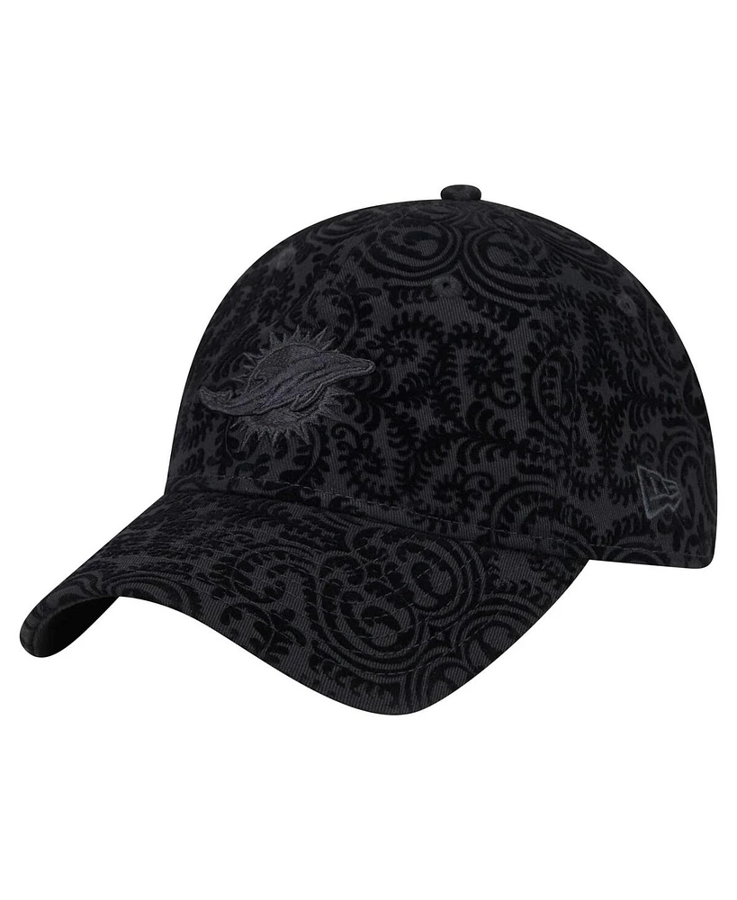 New Era Women's Black Miami Dolphins Flair 9TWENTY Adjustable Hat