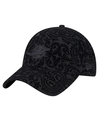 New Era Women's Black Miami Dolphins Flair 9TWENTY Adjustable Hat