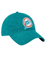 New Era Women's Aqua Miami Dolphins Throwback Flair 9TWENTY Adjustable Hat