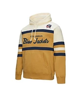 Mitchell & Ness Men's Gold/Cream Columbus Blue Jackets Head Coach Pullover Hoodie