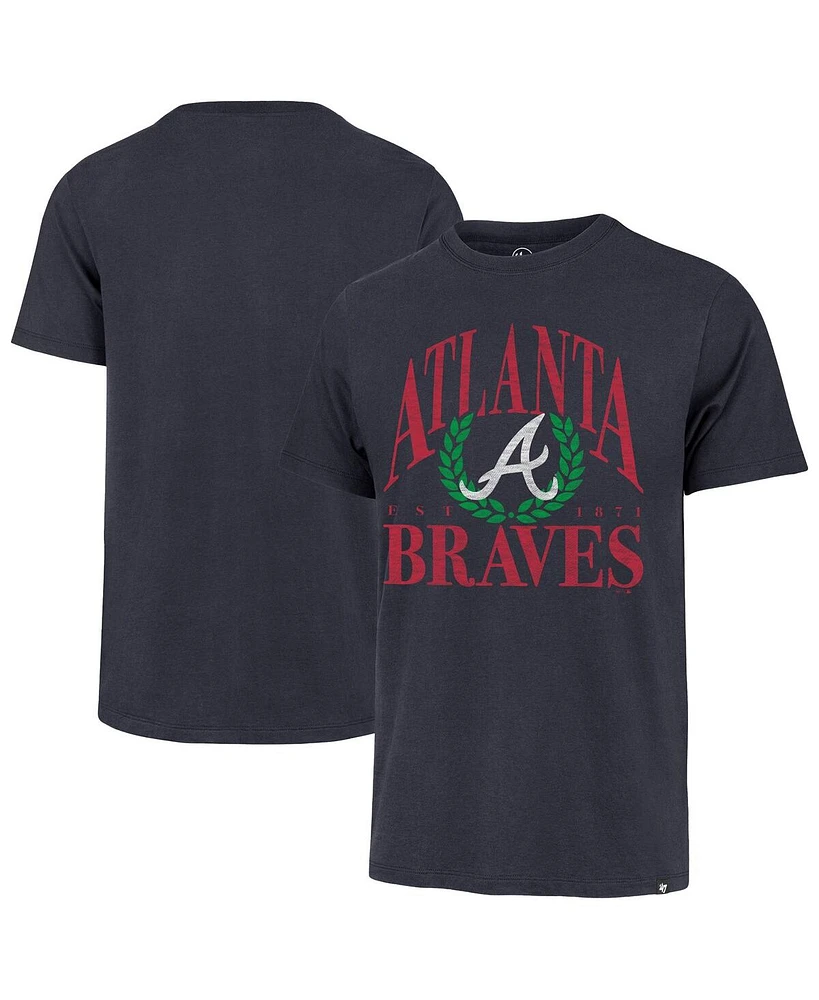 '47 Brand Men's Navy Atlanta Braves Pitchout Franklin T-Shirt