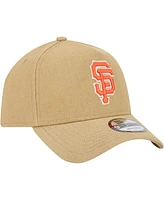 New Era Men's Khaki San Francisco Giants Logo Essentials 9FORTY A-Frame Adjustable Hat