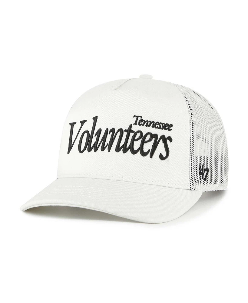 '47 Brand Men's and Women's Cream Tennessee Volunteers Foundation Script Adjustable Trucker Hat