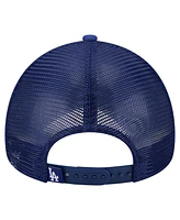 New Era Men's White/Royal Los Angeles Dodgers Trucker A-Frame 9FORTY Adjustable Hat