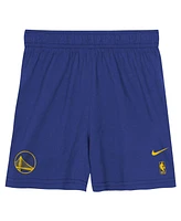 Nike Big Boys and Girls 2-Piece Royal Golden State Warriors Practice T-Shirt and Shorts Set