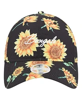 New Era Women's Black Cincinnati Bengals Adventure Sunflower 9TWENTY Adjustable Hat