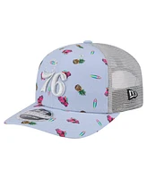 New Era Men's Light Blue/Gray Philadelphia 76ers Adventure Aloha Pattern 9SEVENTY Stretch-Snap Hat