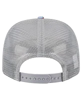 New Era Men's Light Blue/Gray Los Angeles Lakers Adventure Aloha Pattern 9SEVENTY Stretch-Snap Hat