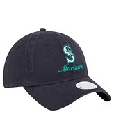 New Era Women's Navy Seattle Mariners Preppy Team 9TWENTY Adjustable Hat