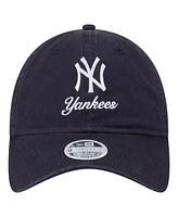 New Era Women's Navy New York Yankees Preppy Team 9TWENTY Adjustable Hat