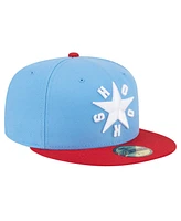New Era Men's Light Blue Corpus Christi Hooks Authentic Collection 59FIFTY Fitted Hat
