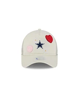 New Era Women's Stone Dallas Cowboys All Love 9FORTY Adjustable Trucker Hat