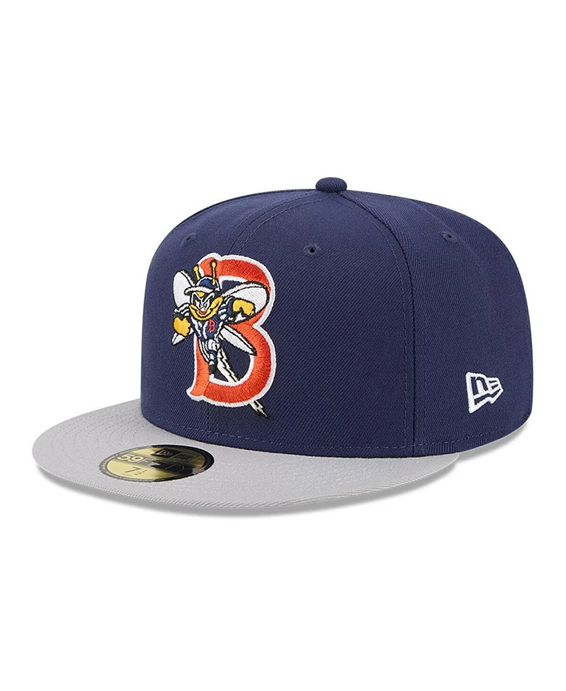 New Era Men's Navy Binghamton Rumble Ponies theme Nights 59FIFTY Fitted Hat