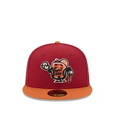 New Era Men's Dark Red Beloit Sky Carp Theme Nights 59FIFTY Fitted Hat
