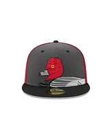 New Era Men's Gray Aberdeen IronBirds theme Nights 59FIFTY Fitted Hat