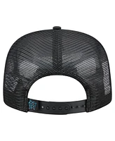 New Era Men's Black Miami Marlins Retro Satin Script Golfer Adjustable Hat