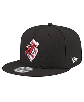 New Era Men's Black New Jersey Devils State Pride 9FIFTY Snapback Hat