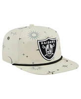New Era Men's Cream Las Vegas Raiders Celestial Golfer Adjustable Hat