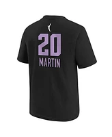 Nike Big Boys and Girls Kate Martin Eclipse Black Golden State Valkyries Explorer Edition Name Number T-Shirt