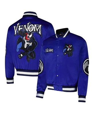Chalk Line Men's Blue Venom Quilted Satin Full-Snap Jacket