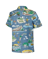 Reyn Spooner Women's Blue Peanuts Beagle Scouts 50th Anniversary Button-Up Shirt