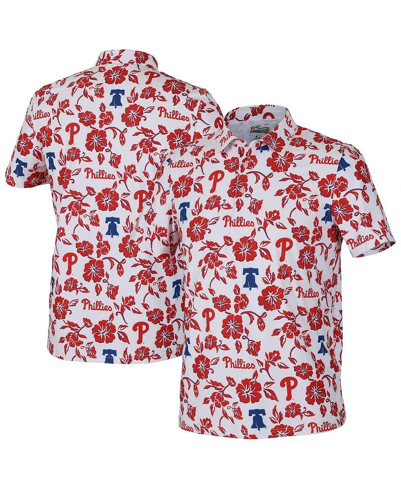 Reyn Spooner Men's White Philadelphia Phillies Pua Performance Polo Shirt