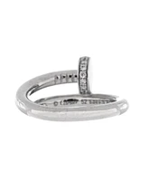 Pre-Owned Cartier Juste un Clou Ring 18K White Gold with Diamonds