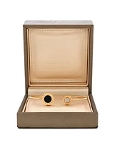 Pre-Owned Bvlgari Bvlgari Bvlgari Cuff Bracelet 18K Rose Gold with Onyx and Diamonds