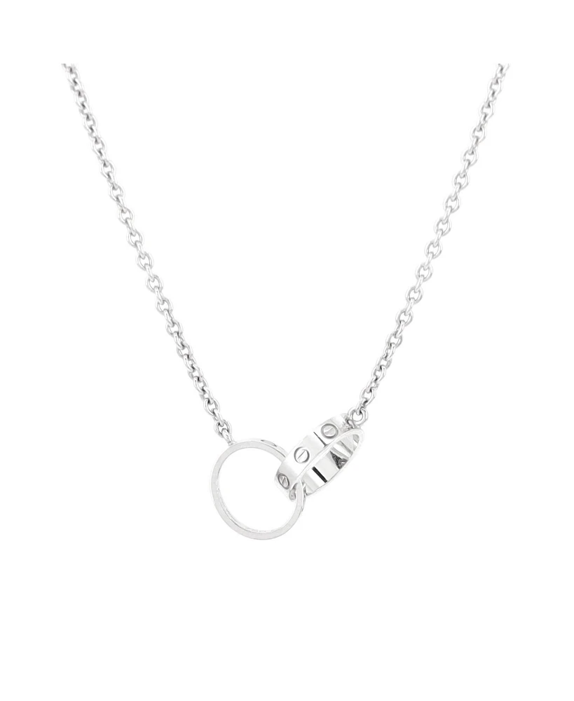 Pre-Owned Cartier Love Interlocking Necklace 18K Gold