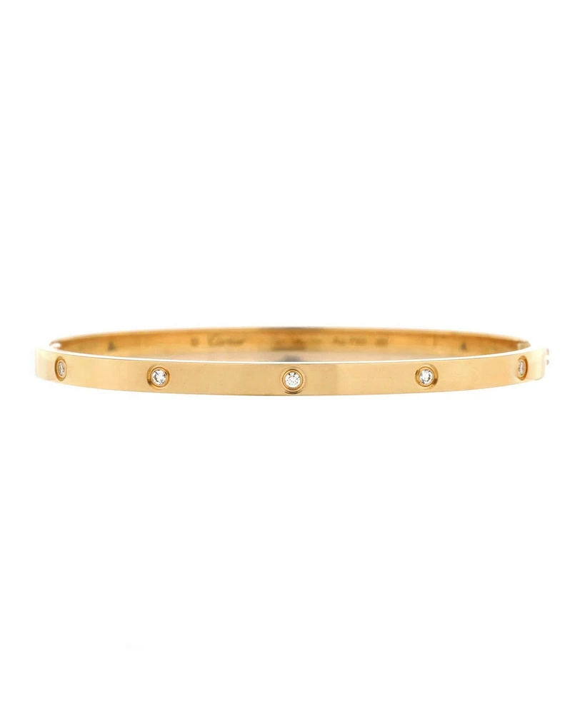 Pre-Owned Cartier Small Love 10 Diamond Bracelet 18K Gold with Diamonds