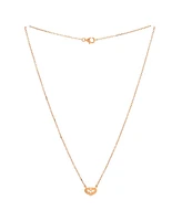 Pre-Owned Cartier Xs C Heart de Cartier Pendant Necklace 18K Rose Gold with Diamond