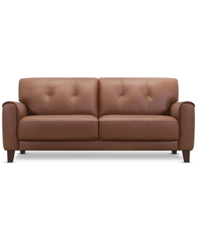 Ashlinn 82" 2 Seat Leather Sofa, Exclusively at Macy's