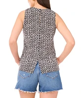 Vince Camuto Women's Printed Keyhole-Back Tank Top