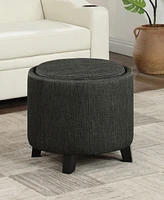 Convenience Concepts 19" Designs4Comfort Oscar Storage Ottoman with Reversible Tray