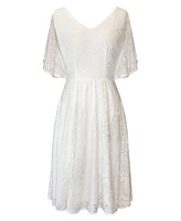Alie Street London Women's Beth V-Neck Kimono Knee Length Dress