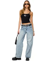 Edikted Women's Rhinestone Magic 8 Tank Top