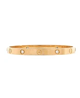 Pre-Owned Cartier Love 4 Diamond Bracelet 18K Gold with Diamonds