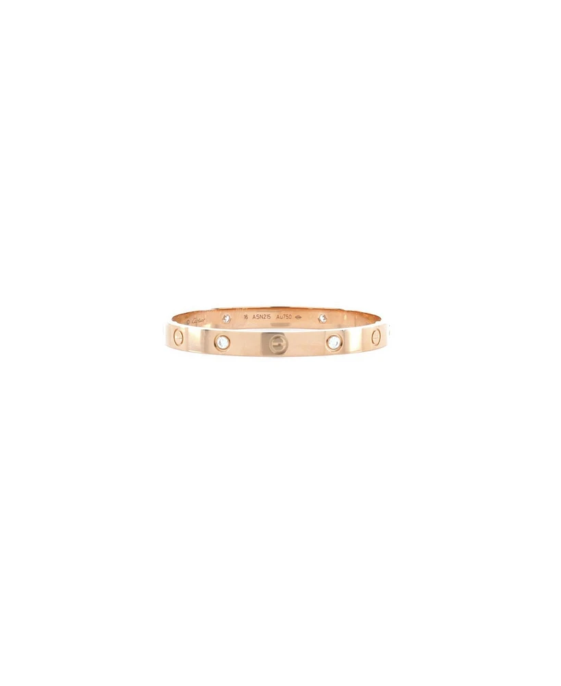 Pre-Owned Cartier Love Diamond Bracelet 18K Rose Gold Diamonds